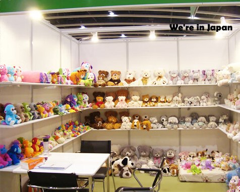 Plush display at a past exhibition in Japan