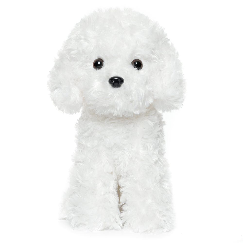 White Poodle Plush, Model 23163-white
