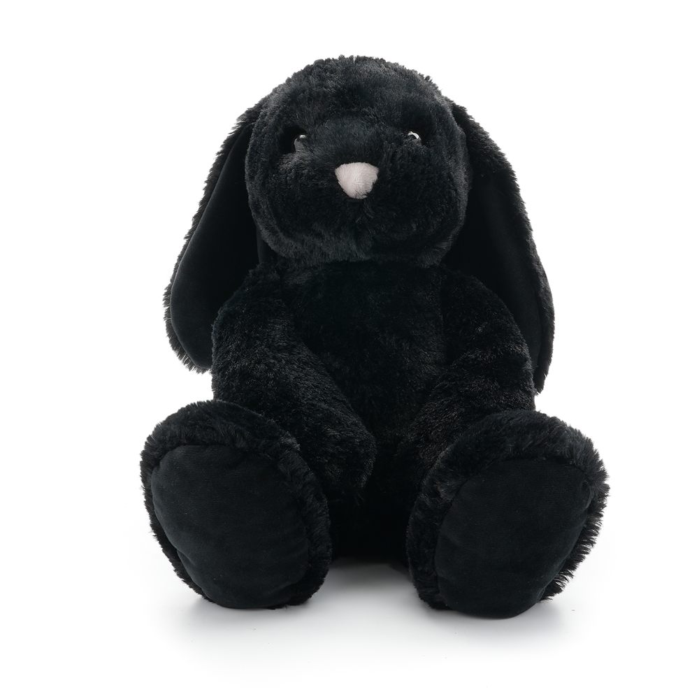 Black Bunny Plush, Model 22790-black